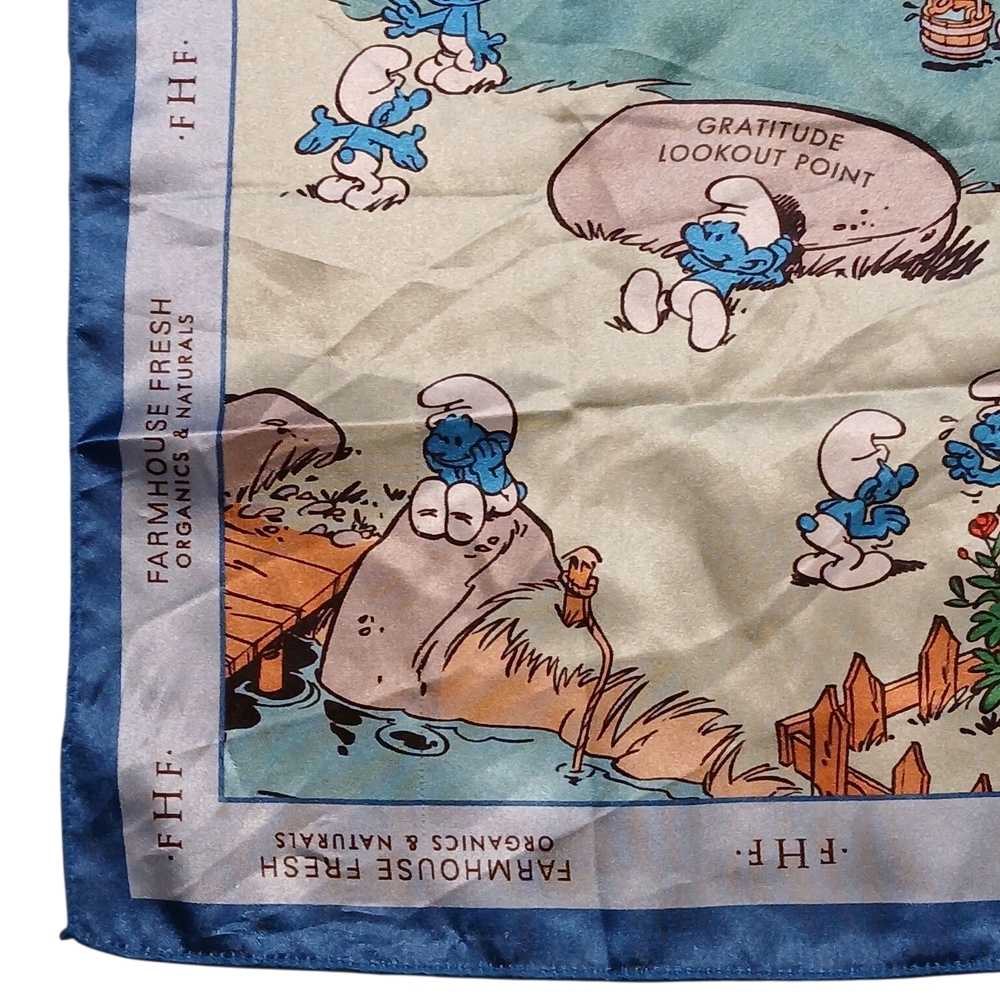 Smurfs Farmhouse Fresh Village Cartoon Scarf - Picture 5 of 12